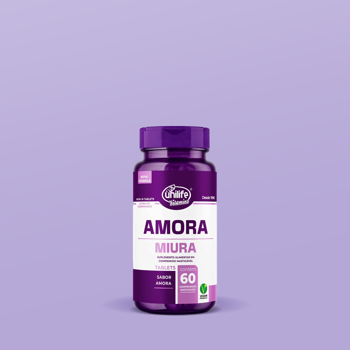 Amora Miura em Tabletes Mastigáveis com 60 Comprimidos - Unilife