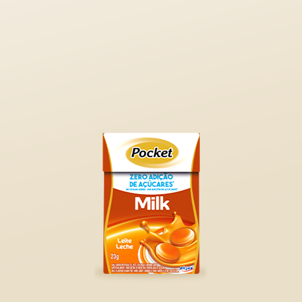 Bala Sabor Milk Zero Açúcar 23g - Pocket