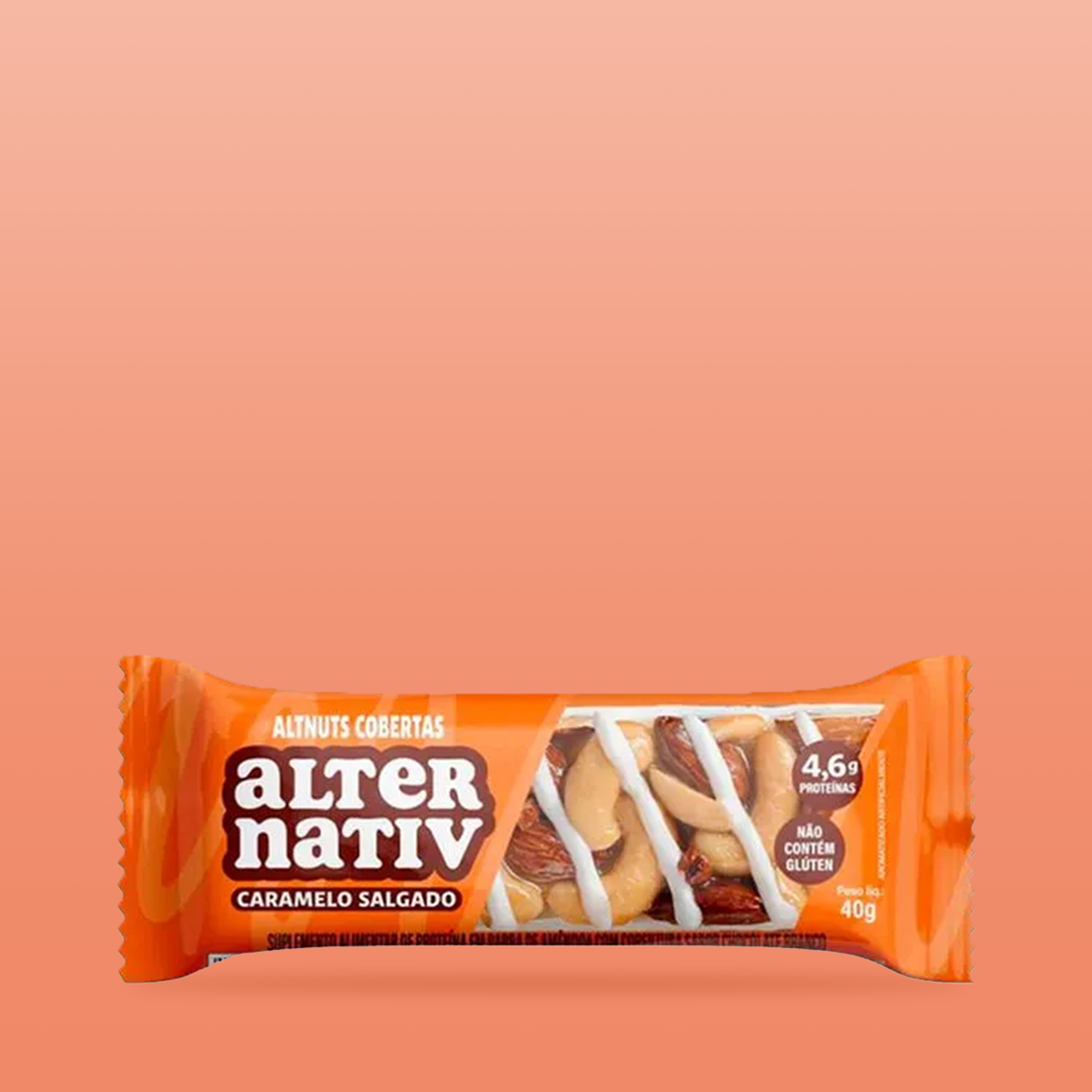 Barra de Nuts Caramelo Salgado Altnuts 40g - Alternativ