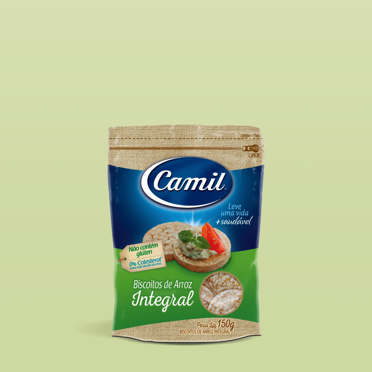 Biscoito de Arroz Integral 150g - Camil