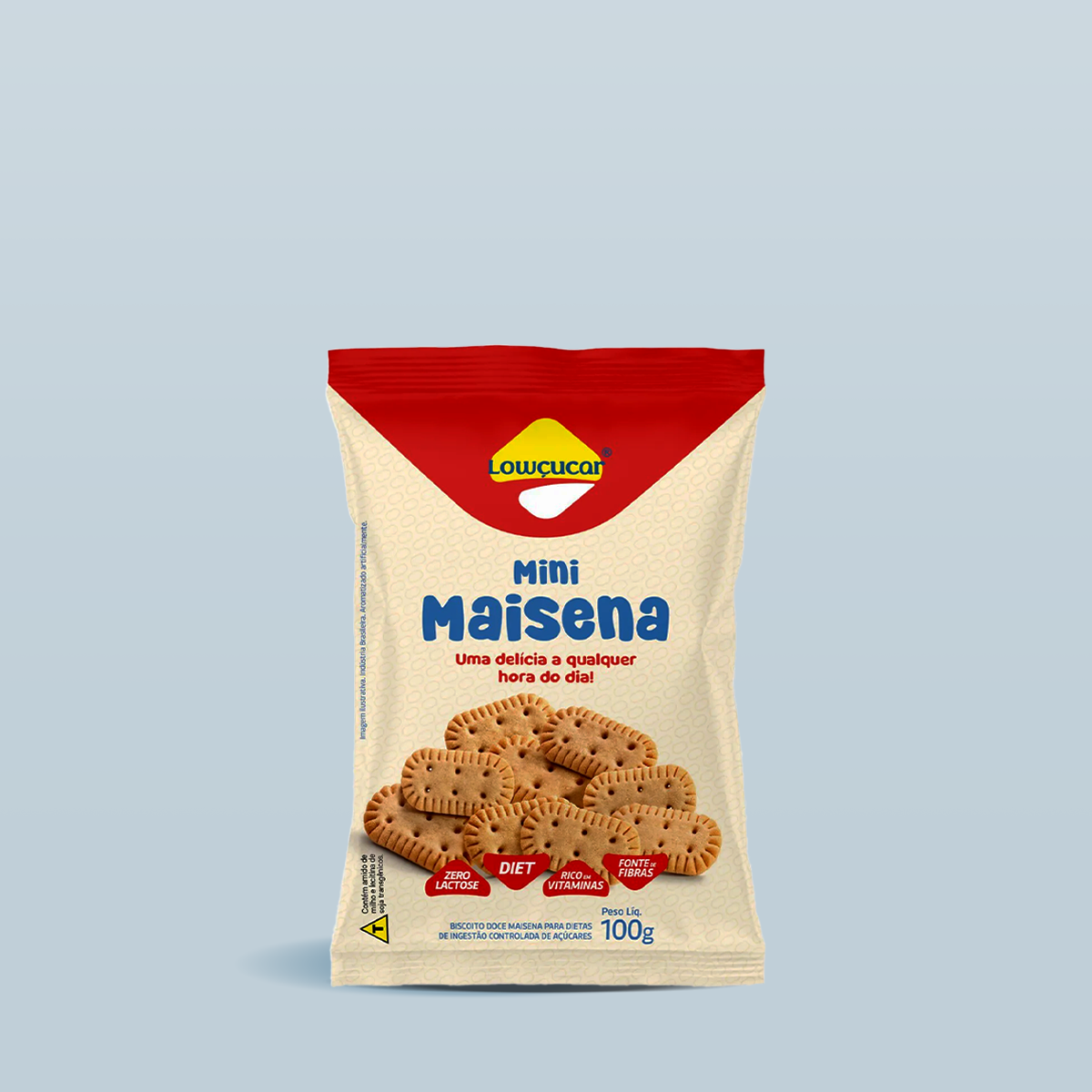 Biscoito Mini Maisena Zero Açúcar 100g - Lowçucar