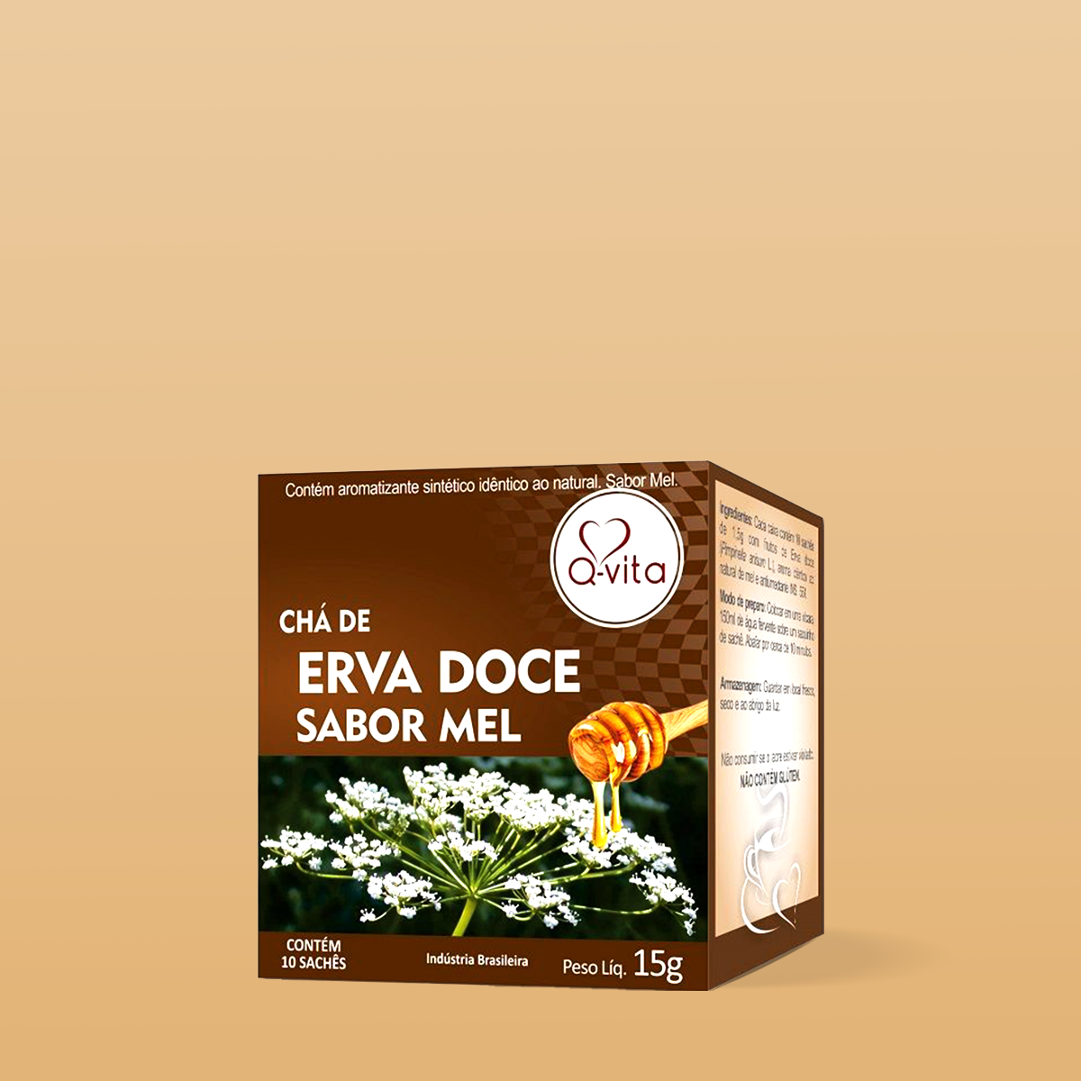Chá de Erva Doce & Mel em Sachês 15g - Q-vita