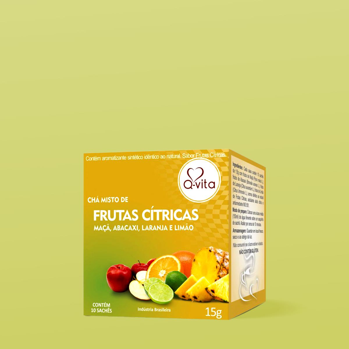 Chá de Frutas Cítricas em Sachês 15g - Q-vita
