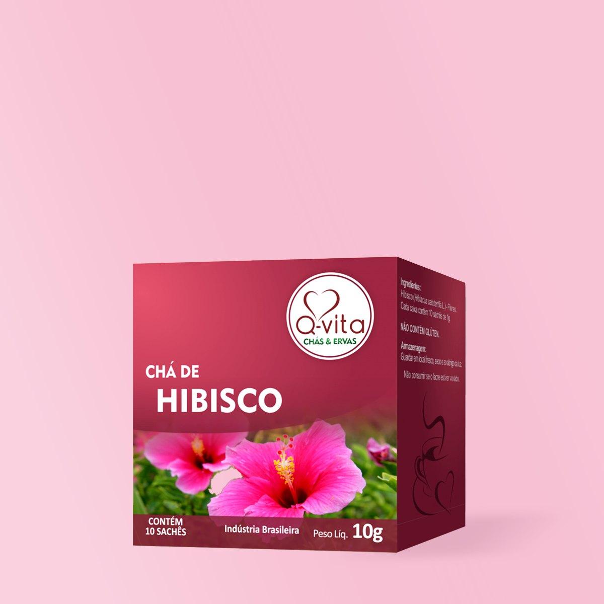 Chá de Hibisco em Sachês 10g - Q-vita