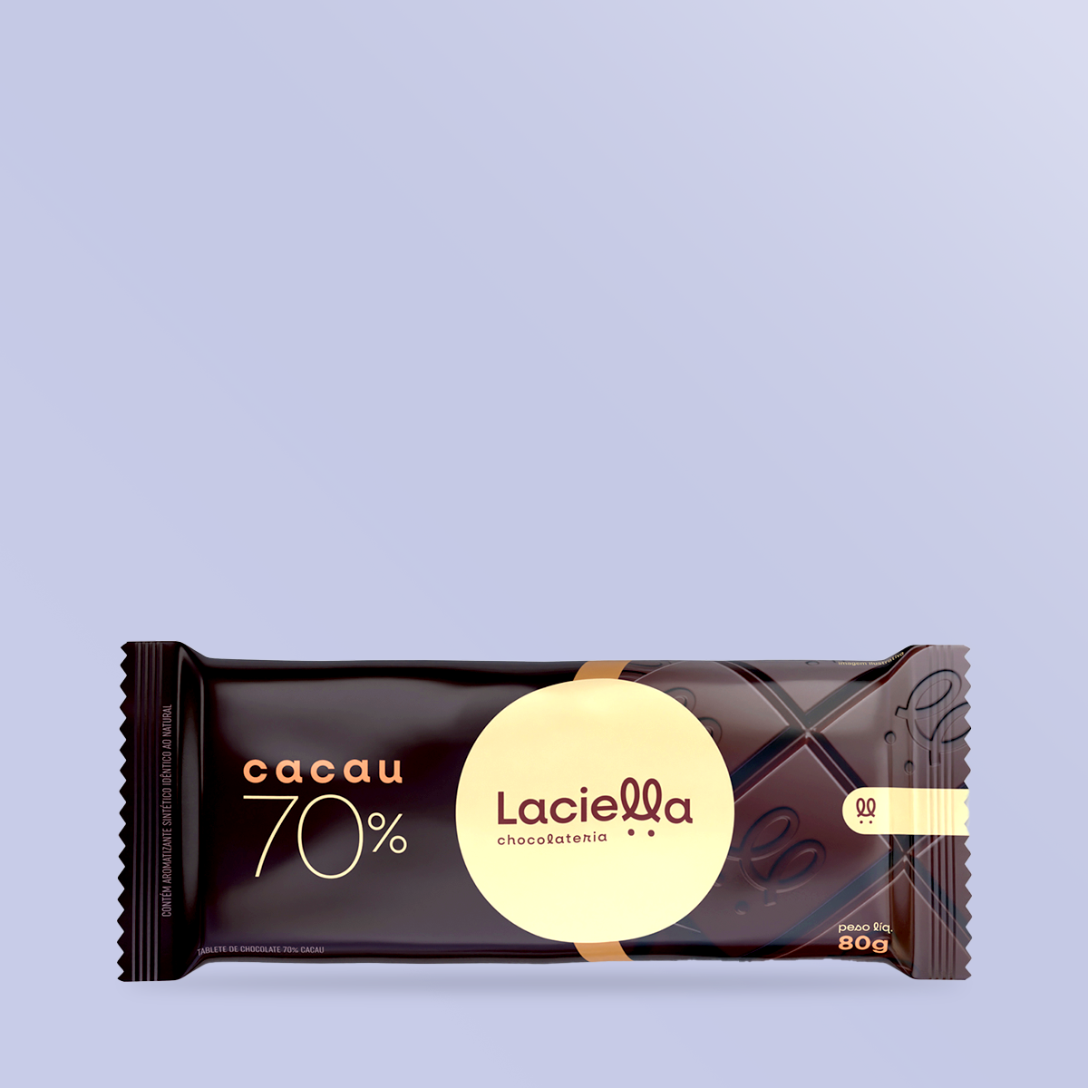 Chocolate 70% Cacau Zero Açúcar 80g - Laciella
