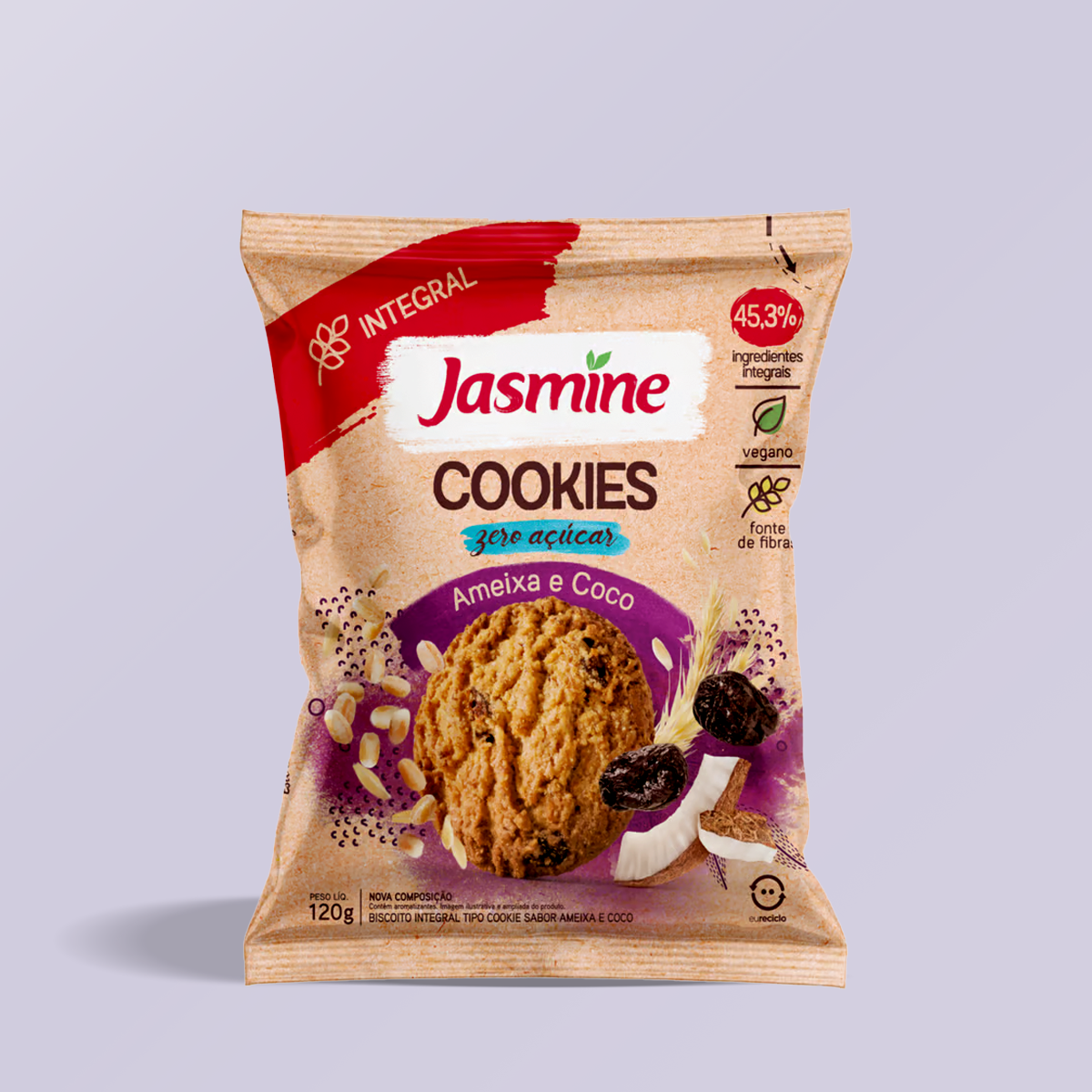 Cookies de Ameixa & Coco 120g - Jasmine