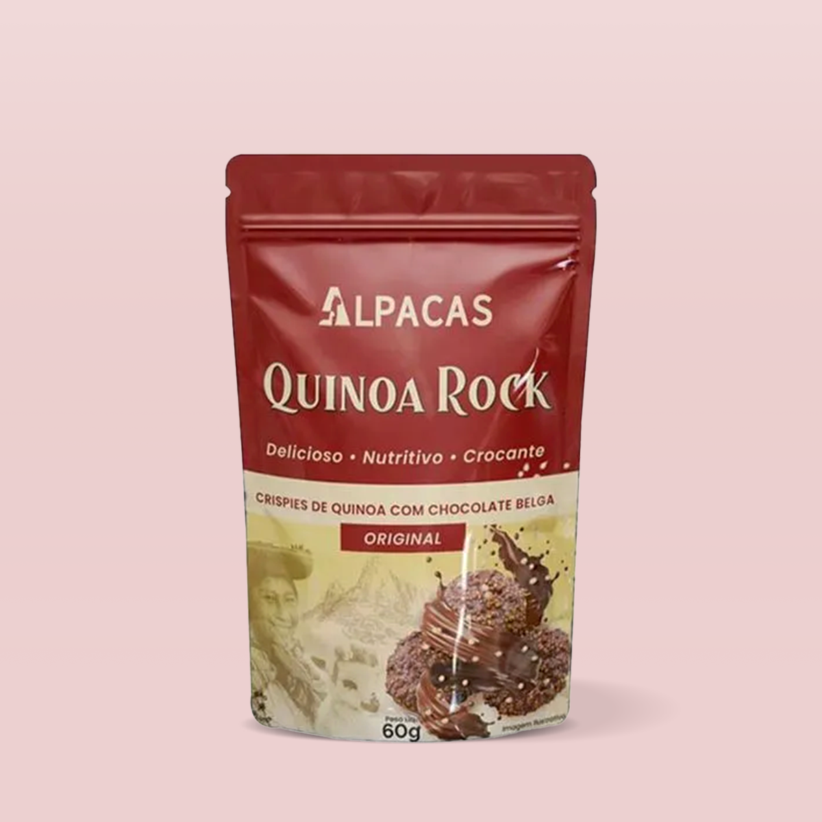 Crispies de Quinoa com Chocolate Original 60g - Alpacas
