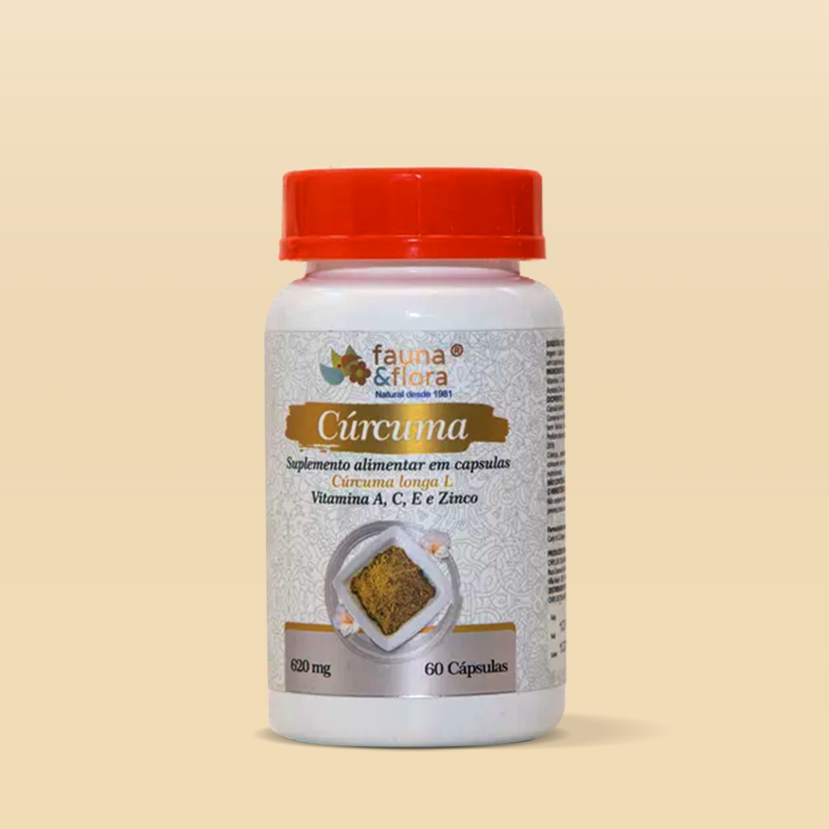 Cúrcuma em Cápsulas 500mg - Fauna & Flora