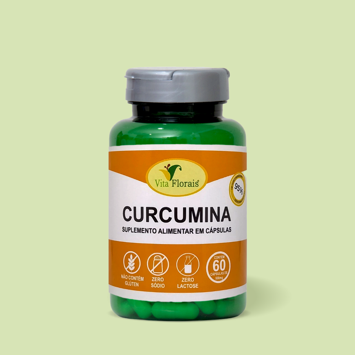 Curcumina em Cápsulas 500mg - Vita Florais