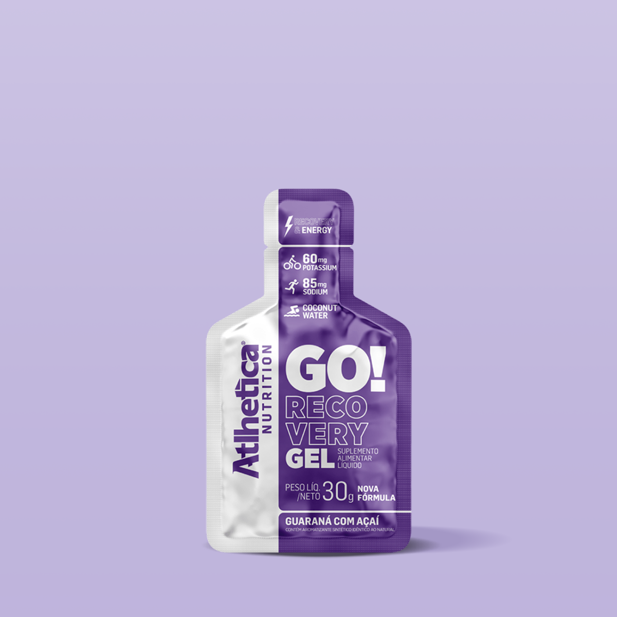 Go! Recovery Gel Açaí com Guaraná 30g - Atlhetica Nutrition