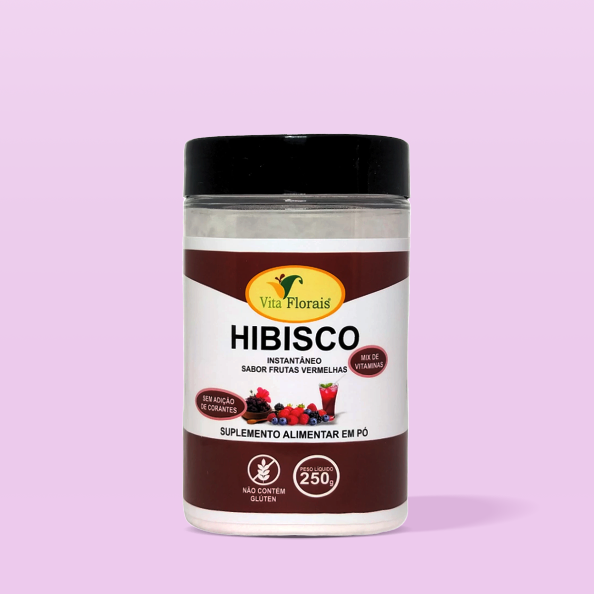 Hibisco Instantâneo em Pó 250g - Vita Florais