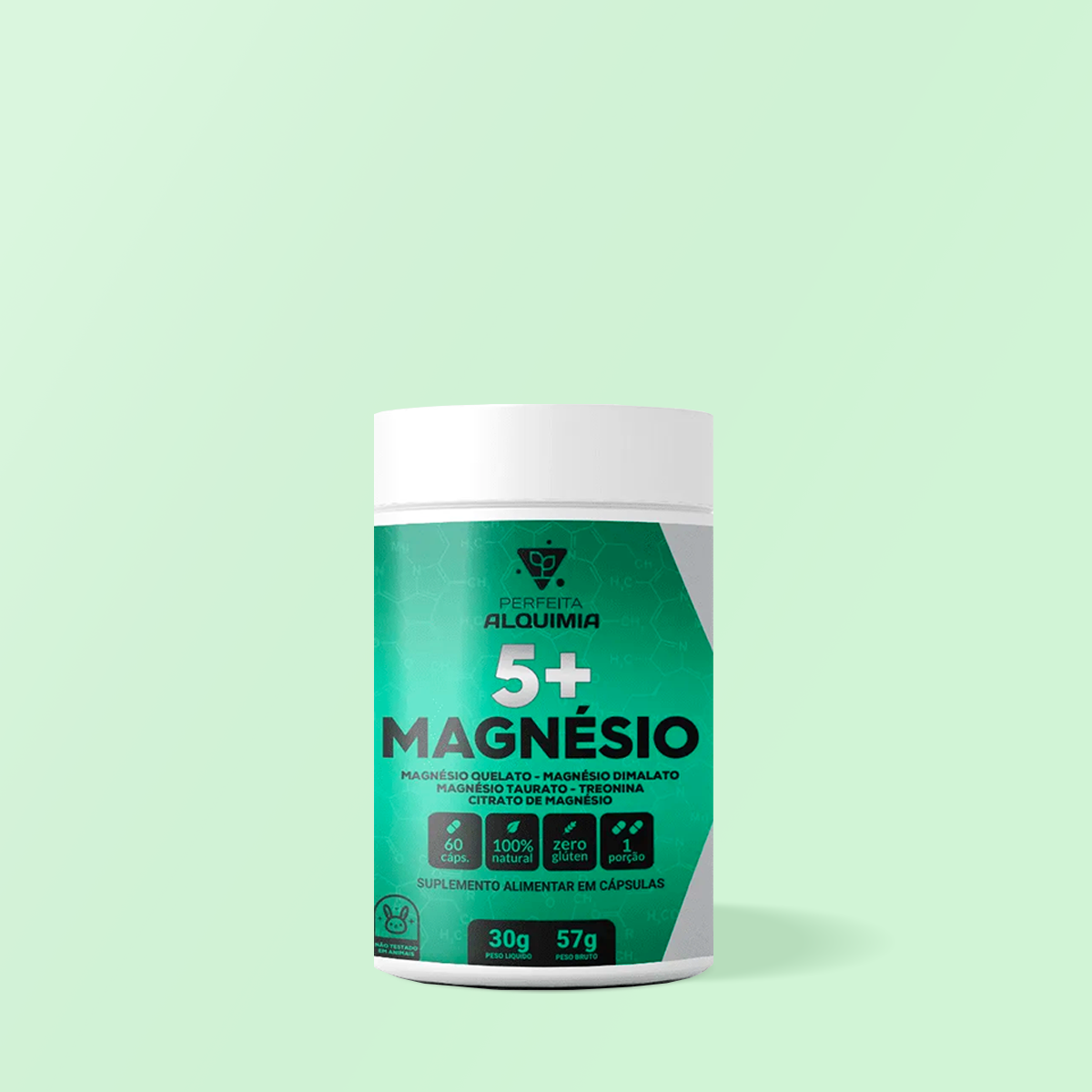 Magnésio 5+ em Cápsulas 60 caps - Perfeita Alquimia