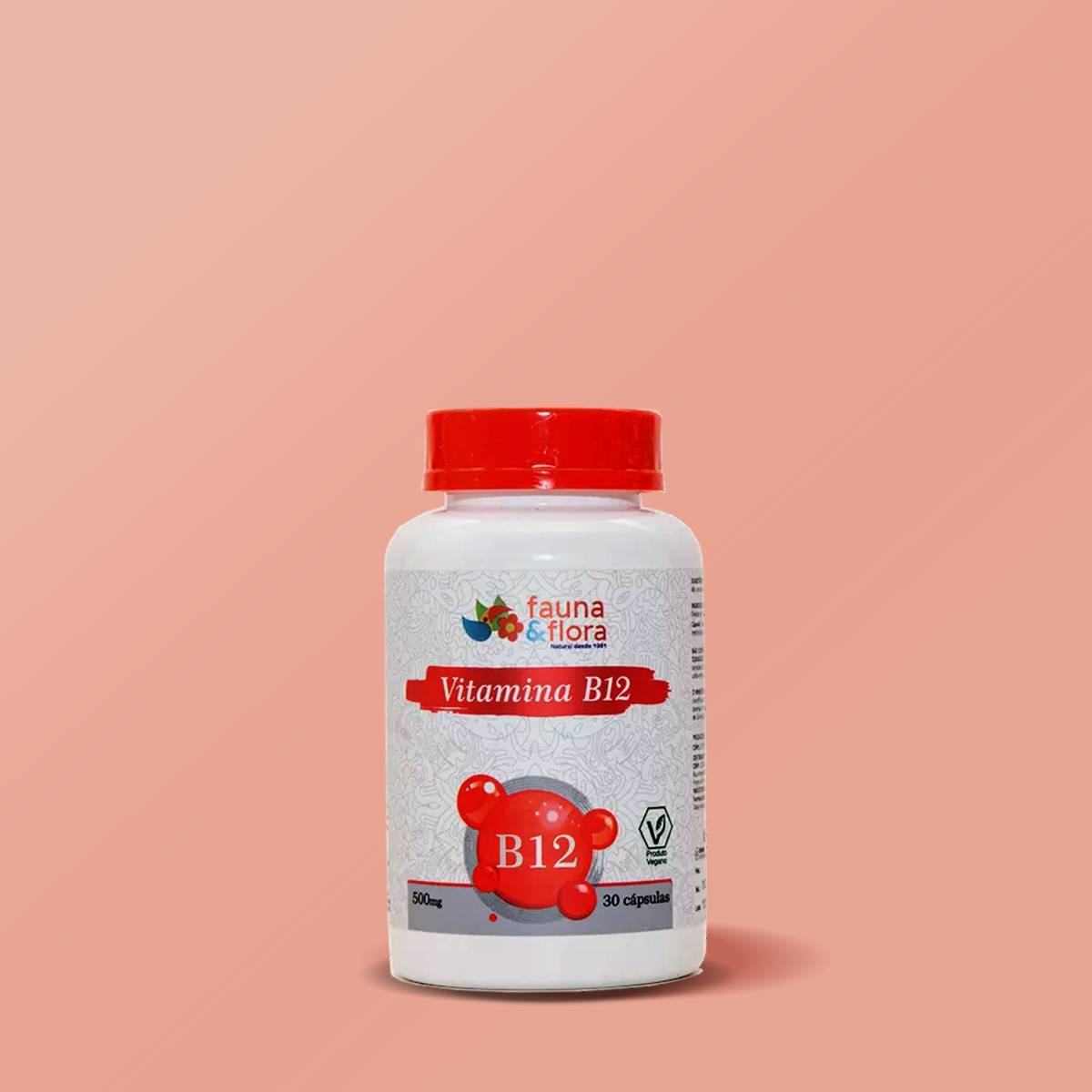 Vitamina B12 500mg 30 Cápsulas - Fauna & Flora