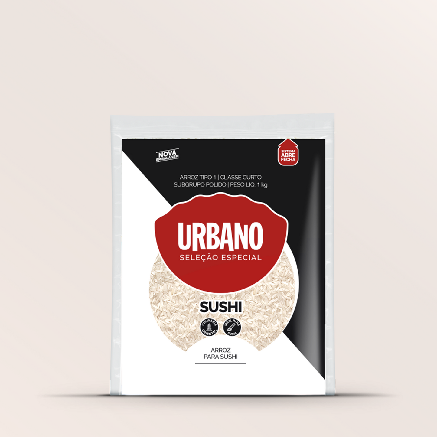 Arroz Curto para Sushi 1 Kg - Urbano