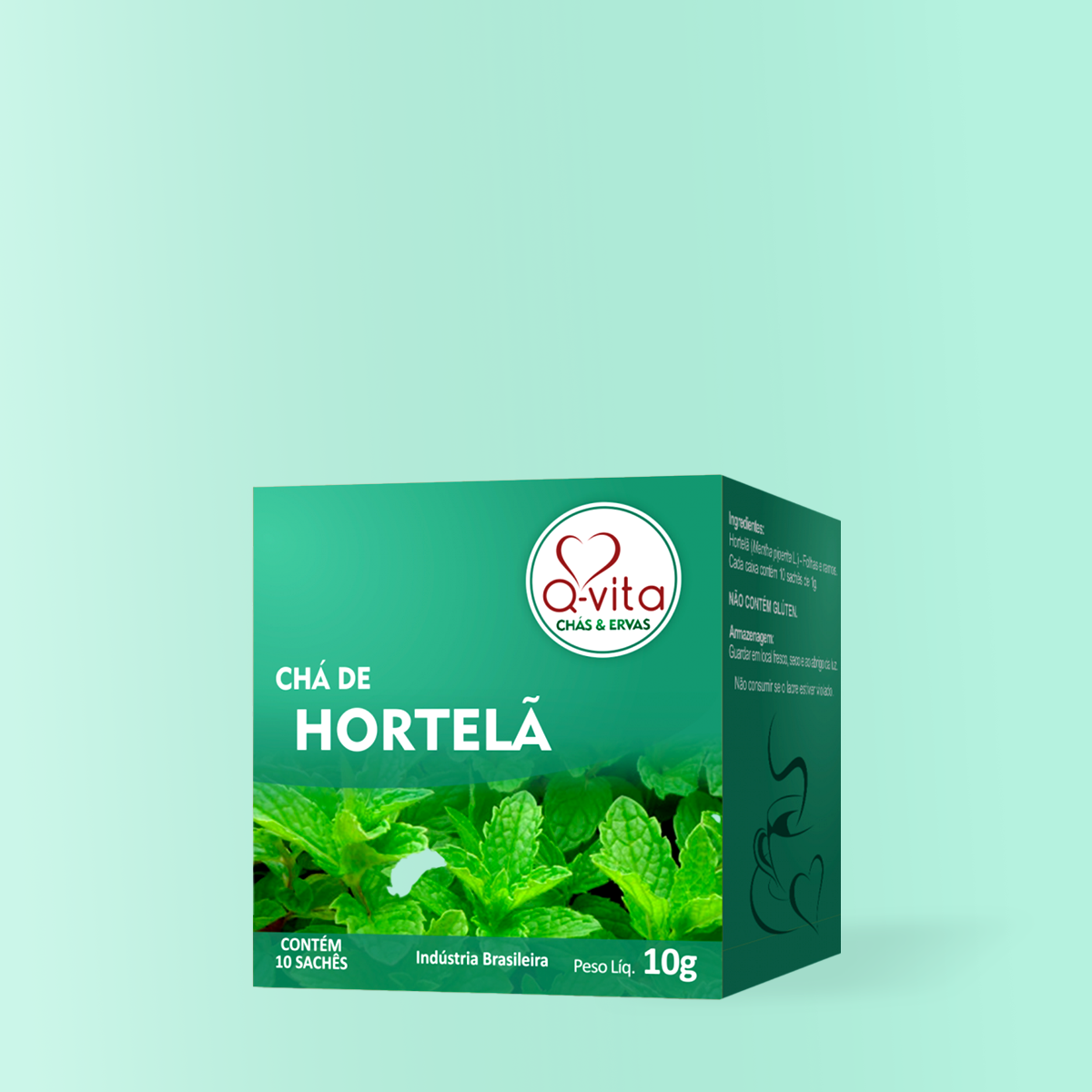 Chá de Hortelã em Sachês 10g - Q-vita