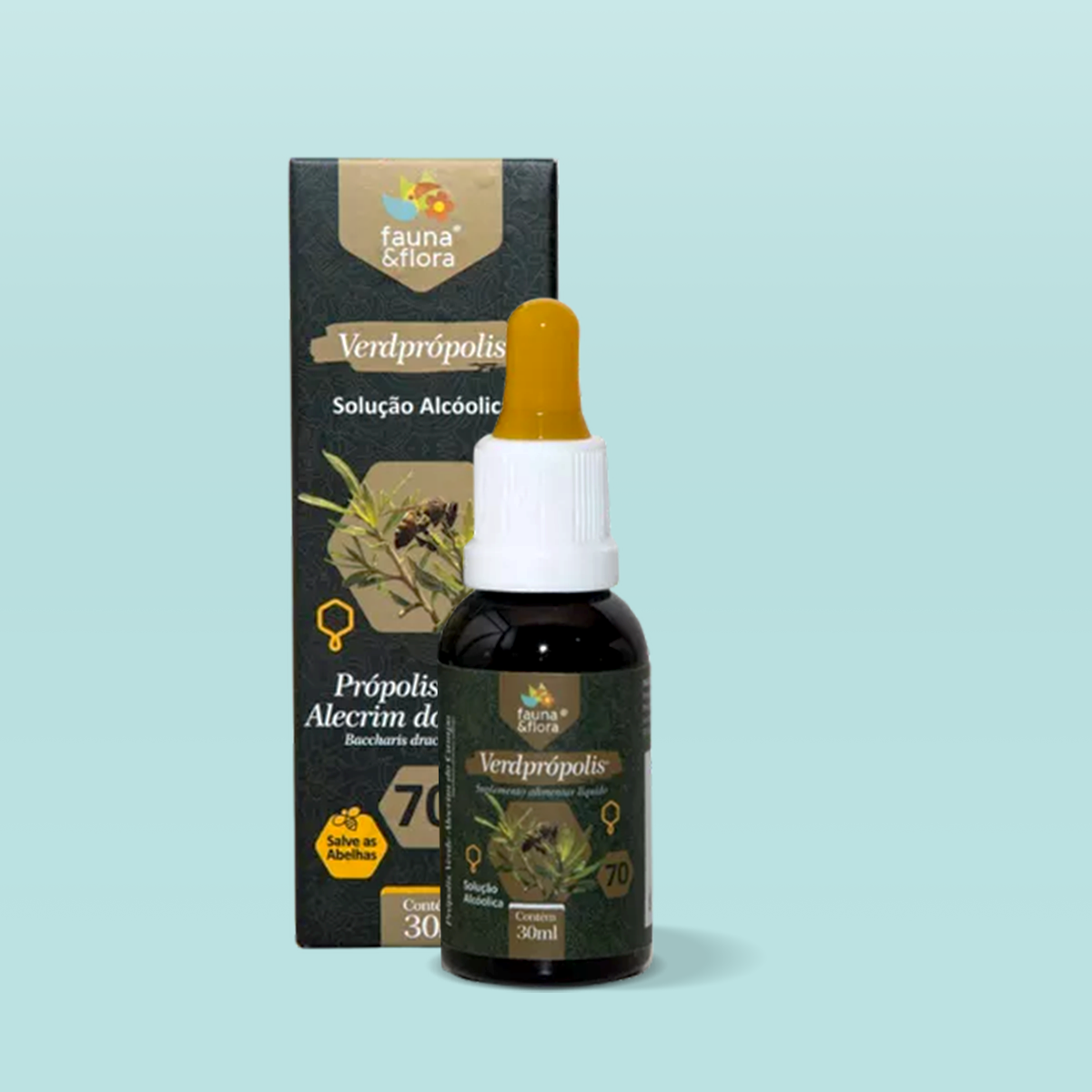 Extrato de Própolis Verdprópolis Solução Alcoolica 70% 30ml - Fauna & Flora