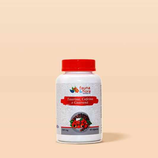 Guaraná, Cafeína & Taurina 500mg 60 caps - Fauna & Flora