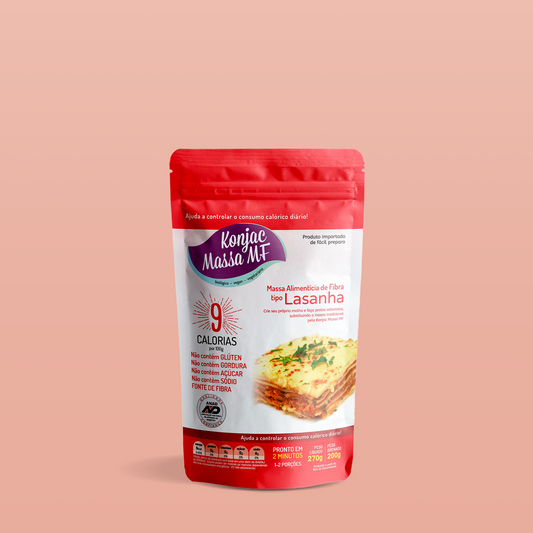 Konjac Lasanha Hipocalórica 200g - Konjac Massa MF