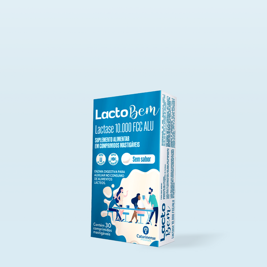 LactoBem 10.000 FCC/Alu Lactase com 30 Comprimidos - Catarinense