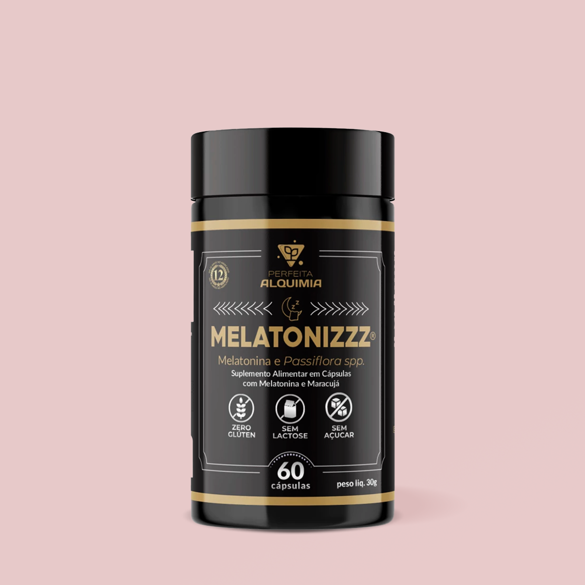 Melatonizzz Melatonina + Passiflora em Cápsulas 500mg - Perfeita Alquimia