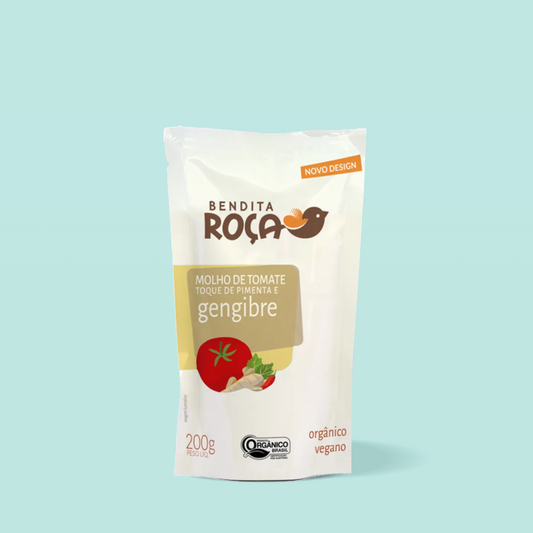Molho de Tomate Pimenta de Gengibre Orgânico 200g - Bendita Roça