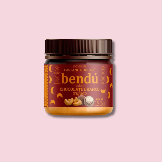 Pasta de Castanha-de-Cajú Sabor Chocolate Branco Trufado 150g - Bendú