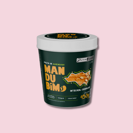 Pasta de Amendoim Integral com Pedaços 450g - Mandubim
